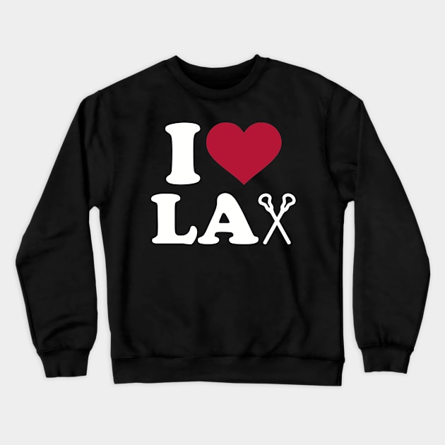 I love Lacrosse Crewneck Sweatshirt by Designzz